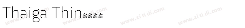 Thaiga Thin字体转换